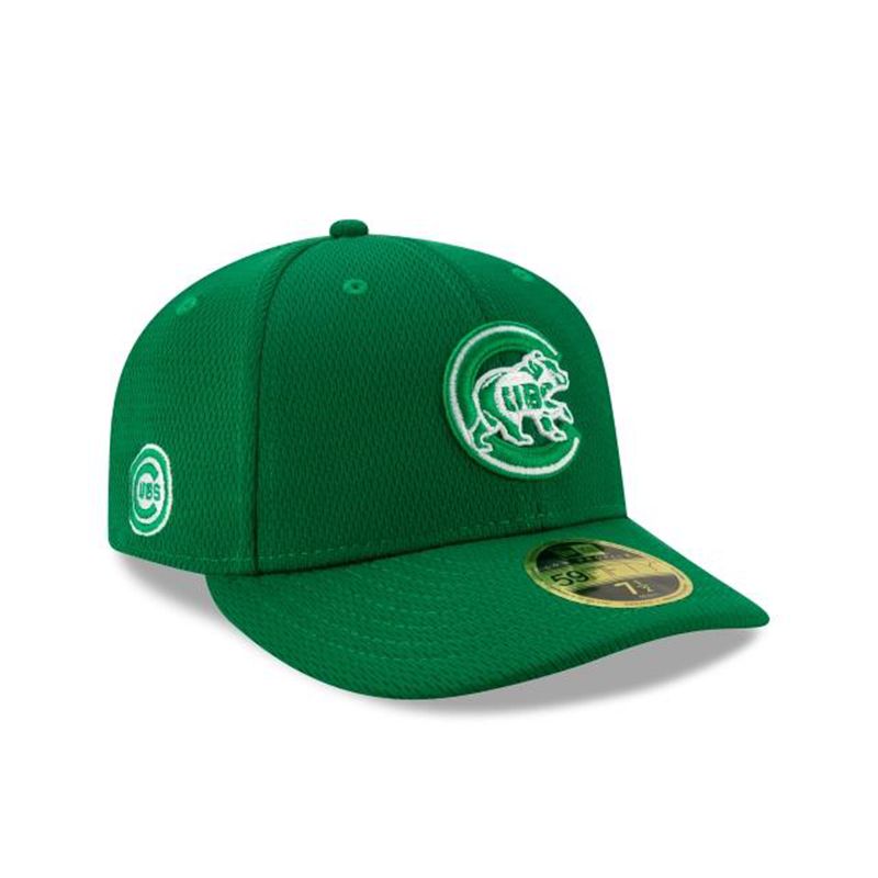 MLB Chicago Cubs St Patricks Day Low Profile 59Fifty Fitted (KHB5060) - Green New Era Caps